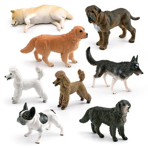 仿真动物8款宠物狗玩具金毛犬拉布拉多哈士奇柴犬斗牛白色贵宾犬