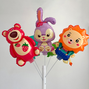 卡通兔子充气手持棒儿童加厚玩具商场店铺活动装饰夹片气球摆地摊
