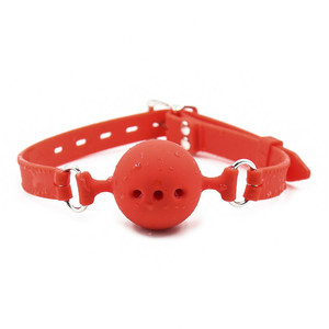 红色硅胶口塞口球 口枷 张口器口男女用调教另类游戏情趣用品