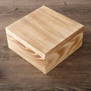 木盒收纳盒手工DIY小号礼品包装盒实木正方形天地盖定制定做复古