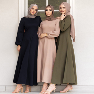 2023春新款阿拉伯迪拜中东马来民族风通勤显瘦长袍Dubai dresses