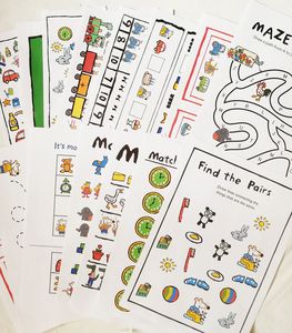 maisy数学逻辑描红字母数学可擦作业纸手工幼儿园教具安静书周边