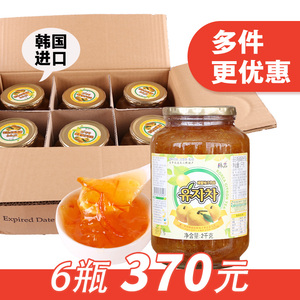 韩品柚子茶酱蜂蜜柚子茶冲饮韩国进口果味茶2kg可co奶茶原料