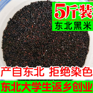 东北农家自产新鲜黑米五斤装五谷粗杂粮黑香米粥散装黑大米10斤