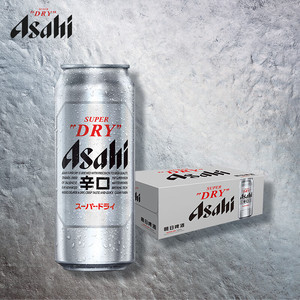 新日期ASAHI/朝日啤酒 超爽系列生啤500ml*24罐装整箱日式酒10.9P