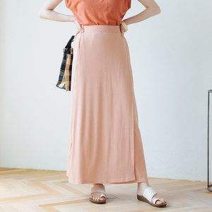 crisp日系包裹式长款半身裙女夏季2022新款设计感高腰长裙掐腰裙