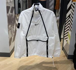 Nike耐克男女春秋双侧拉链口袋立领卫衣反光冲锋防风衣外套CU4119