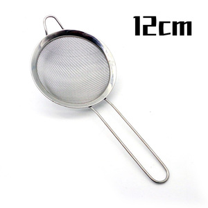 12cm 不锈钢勺型面粉筛 金属材质宽边油隔网格筛子DIY 烘焙工具