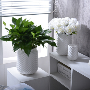 现代欧式简约花瓶摆件客厅组合插花干花鲜花花器创意陶瓷鲜花花盆