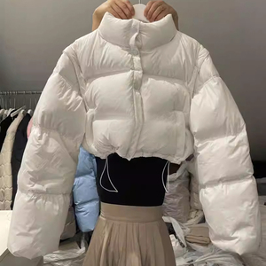 韩国东大门2023新款白色羽绒棉服外套女冬季短款棉袄加厚棉衣上衣