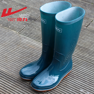 上海回力雨鞋女款中高筒防水鞋牛筋底防滑耐磨长筒雨靴水靴胶鞋软