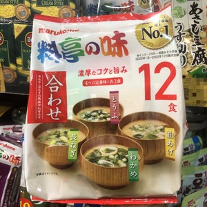 日本Marukome味噌汤包 料亭の味速食即食味增汤12包4种口味