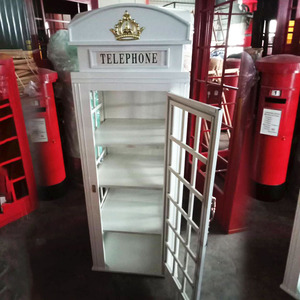 英伦工业风复古电话亭储物柜 大型落地装饰网红餐厅酒吧道具包邮