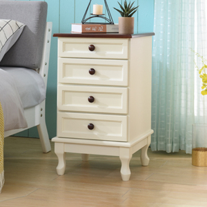 美式床头柜实木简约现代卧室收纳柜窄多功能简易床边小柜子储物柜