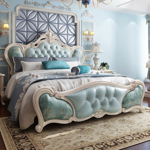 双人床主卧室公主床欧式简约奢华1.8米简欧实木现代轻奢大床婚床