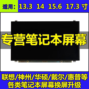 联想华硕戴尔神舟惠普笔记本电脑屏幕14 15寸液晶显示屏更换/升级