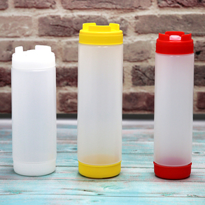 食品级双头酱汁瓶塑料挤压瓶裱花嘴油壶果酱番茄沙拉挤酱瓶