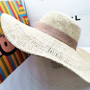 拉菲草帽女春夏季法式出游大檐遮阳帽海边贴布旅游度假沙滩太阳帽