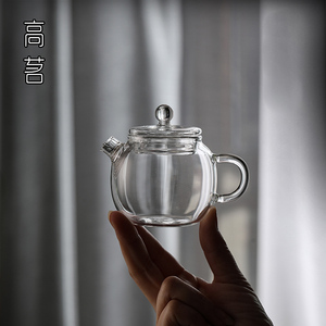 玻璃泡茶壶精致迷你小号单壶一人用单人专用透明功夫茶具套装