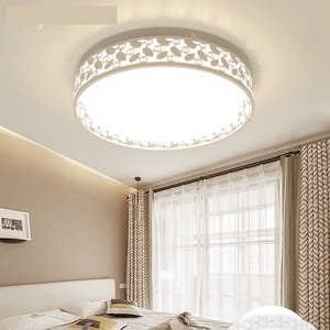 LED圆形卧室灯客厅灯吸顶灯创意北欧餐厅简约现代铁艺房间灯大气