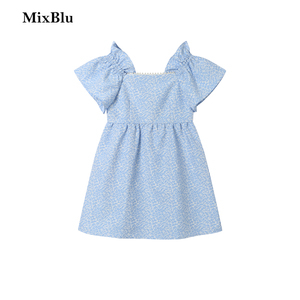 Mixblu2022夏季新款时尚宽松气质显瘦小众度假纯欲风公主范裙子女