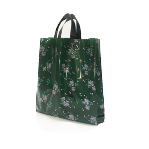 全新料墨绿玫瑰服装塑料手提袋子包装袋胶袋批发大衣外套衣服袋子