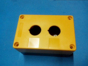 12345孔 塑料控制按钮盒 XAL-B01 控制盒BX1-2-3-4-5-22黄色 22mm