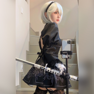 【珞樱阁】尼尔机械纪元cos服2b小姐姐战斗服2比cosplay女装假发