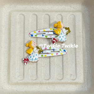 Twikle Twikle发夹bb夹白色爱心小天使可爱刘海夹 店主推荐