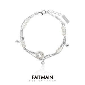 FAITMAIN原创纯银玛瑙手链女新中式小众设计冷淡风高级感甜酷手环