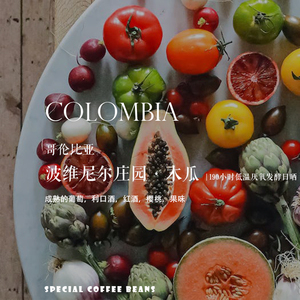 咖啡豆下单烘焙 哥伦比亚波维尼尔庄园 木瓜 Papayo 低温厌氧日晒