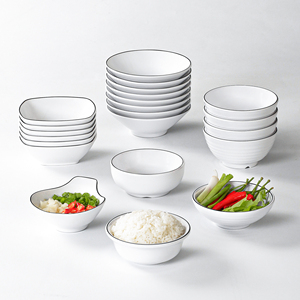 五毫密胺白色小碗塑料饭碗仿瓷餐具商用汤碗火锅店调料蘸料酱料碗