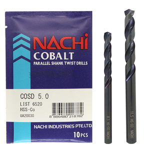 日本进口不二越NACHI LIST6520高钴直柄麻花钻头 含钴钻头2.9-5.2