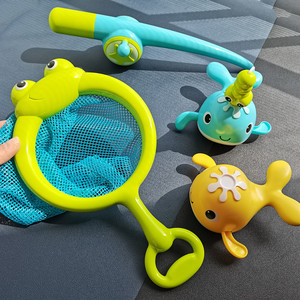 儿童宝宝洗澡玩具 戏水发条磁力钓鱼捞鱼玩具 浴室游泳益智玩具