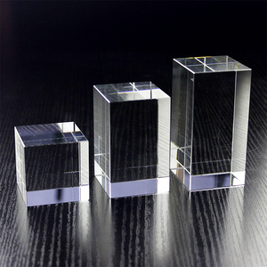 K9人造水晶方体方块长方形立方体玻璃水晶底座定制3D内雕刻字定做