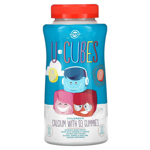 美国原装Solgar U-Cubes calcium 儿童钙 软糖含D3水果味120 粒