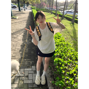 学院风运动服套装女夏季韩版减龄短袖T恤短裙学生时尚休闲两件套