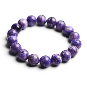 依昌出品天然奶油紫色 12MM紫龙晶手链 优雅贵气宝石 智慧之石