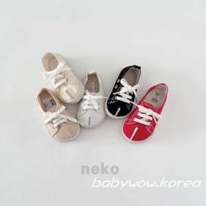 韩国进口童鞋代购24夏NEKO男女童个性可爱简约厚底系带分指帆布鞋