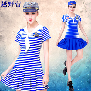 越野营广场舞服装新款套装海军衫短袖夏季水兵舞上衣女吉特巴舞裙