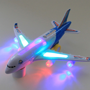 儿童小孩子玩具批发创意新款发光音乐万向梦想号电动飞机热卖礼品