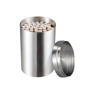 不锈钢空烟盒50/90支大容量香烟男创意便携烟桶烟丝保湿罐 茶叶罐
