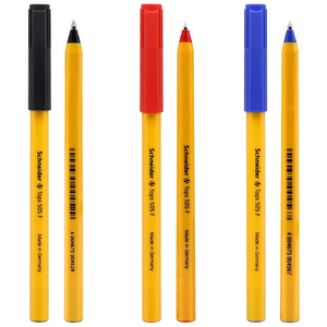 德国进口Schneider施耐德防水经典顺滑圆珠笔学生考试505F原子笔中油性笔0.5mm黑红蓝办公书写油笔