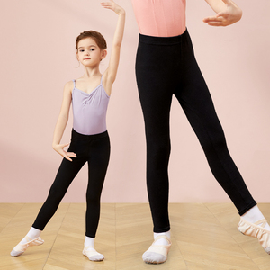 儿童舞蹈裤黑色芭蕾舞练功裤女童紧身芭裤舞蹈服七分九分形体裤子