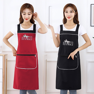 时尚围裙女背带家用防水防污透气厨房做饭上班工作服定制logo印字