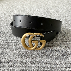 【Epoch】Gucci/古驰 2cm3cm 皮带腰带复古暗金扣经典双G男女同款