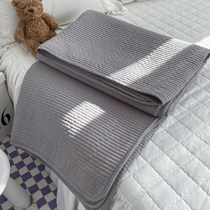 定制床盖三件套水洗棉纯色全棉纯棉绗缝被加厚夹棉床单榻榻米垫子