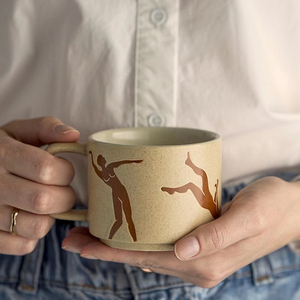 他山集.包邮出口北欧设计师款陶瓷个性艺术早餐杯 拿铁杯 咖啡杯
