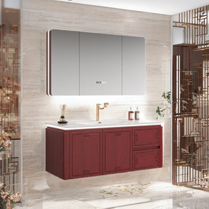 特价新中式一体盆浴室柜组合实木洗手盆洗脸池洗漱台智能镜卫浴柜