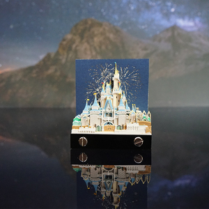 3D立体便签Disney迪士尼周边童话梦幻城堡便利贴创意纸雕建筑摆件
